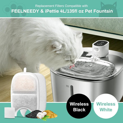 6/12PK Cat Fountain Filters & Sponges Replacement Kit