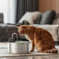 “Automatic 4L Stainless Steel Pet Water Fountain – No more refilling daily.”